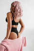 (2pcs) String type panties T0153 - WHITE + BLACK